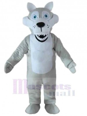 Loup gris clair Costume de mascotte Animal