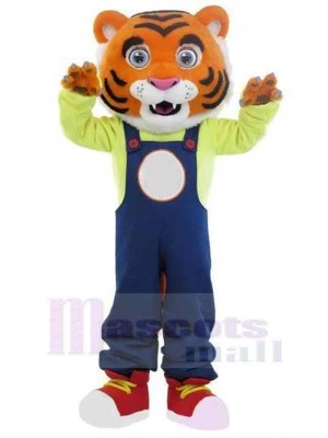 Tigre de puissance Costume de mascotte Animal avec de grands yeux