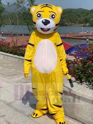Tigre jaune en plein air Costume de mascotte Animal