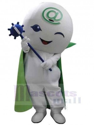 Bonhomme de neige Mascotte Costume avec cape verte