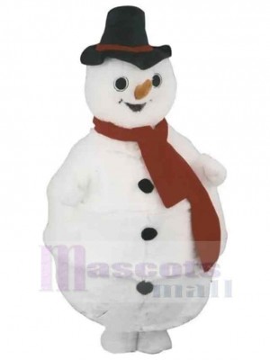 Joyeux bonhomme de neige mignon Mascotte Costume Dessin animé