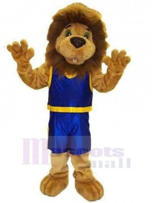 Lion de sport joyeux Mascotte Costume Animal