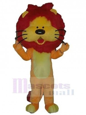 Dessin animé, petit, yeux, lion Mascotte Costume Animal