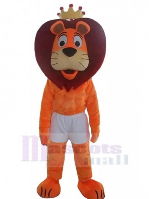 Roi Lion Orange Mascotte Costume Animal