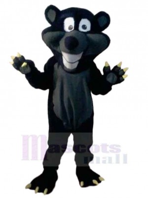 Panthère noire souriante Mascotte Costume Animal