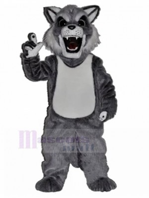 Chien loup husky gris féroce Costume de mascotte Animal