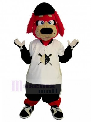 Frank Furry Chien Rouge Costume de mascotte Animal en tenue de chemise oversize