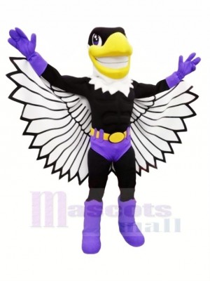 Violet Oiseau avec Ailes Mascotte Costume Dessin animé