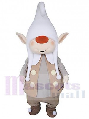 Elfe drôle Costume de mascotte Dessin animé aux oreilles pointues