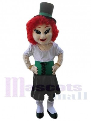 Cheveux roux Elfe Lutin Costume de mascotte Dessin animé