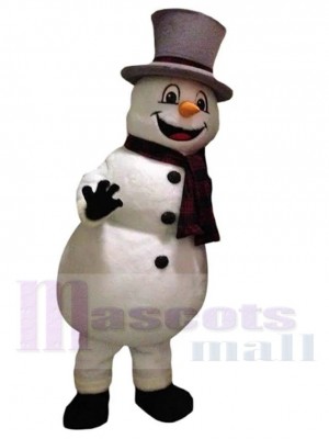 Bonhomme de neige amical Costume de mascotte Dessin animé