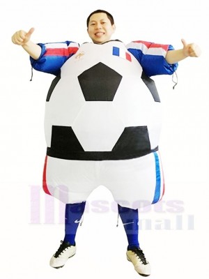 Monde Coupe France Football Joueur Gonflable Halloween Noël Les costumes pour Adultes
