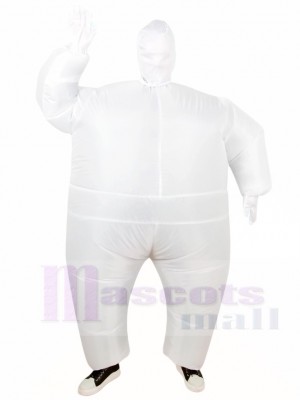 Blanc Plein Corps Costume Gonflable Halloween Noël Les costumes pour Adultes