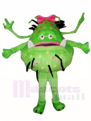 Vert Bactérien Germe Extraterrestre Fille Mascotte Les Costumes
