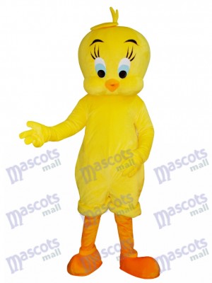 Costume de mascotte oiseau jaune Looney Tunes de Tweety