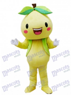 Costume de mascotte pamplemousse pomélo jaune pamplemousse