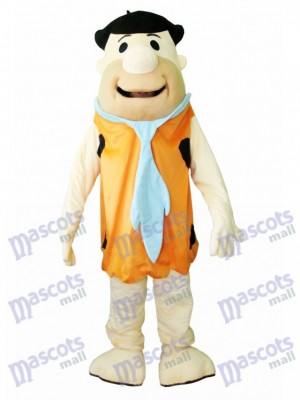 Fred Flintstone Caveman Costume de mascotte sauvage de l'âge de pierre moderne brun