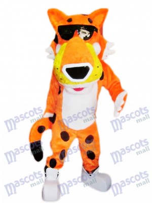 Orange Costume Mascotte Cheetah Orange Animal