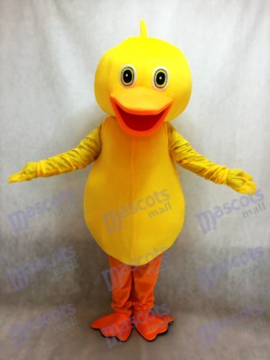Costume de mascotte de grand canard jaune