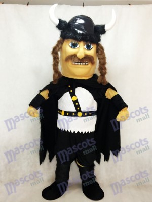 Nouveau Costume de mascotte en peluche Odin Viking avec cape noire