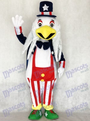 Dessin animé de costume de mascotte aigle américain