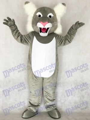 Costume de mascotte sauvage Wildcat gris mignonne Animal