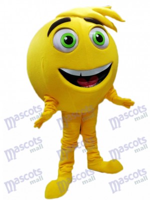 Jaune Mel Meh Le costume de mascotte Emoji