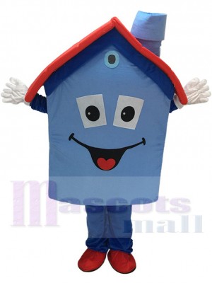 Costume de mascotte Blue Housing House Immobilier