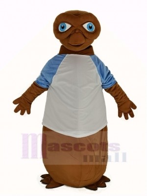 E.T. Extraterrestre avec blanc T-shirt Mascotte Costume