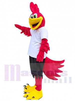 Oiseau Roadrunner rouge Mascotte Costume Pour les têtes de mascotte adultes