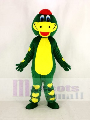 Mignonne vert Dino Dinosaure Mascotte Costume Dessin animé