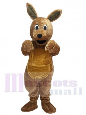 Costume mascotte kangourou marron cheveux longs Animal