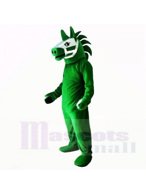 vert troyen Cheval Costumes De Mascotte Adulte