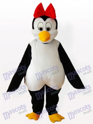 Pingouin de Cutie avec Bowknot rouge sur le Costume de mascotte adulte tête