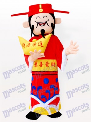Costume de mascotte adulte Mammon chinois