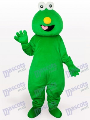 Costume de mascotte adulte de cheveux courts vert monstre