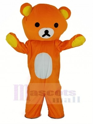 Orange Japonais Dessin animé Rilakkuma Ours Mascotte Costume