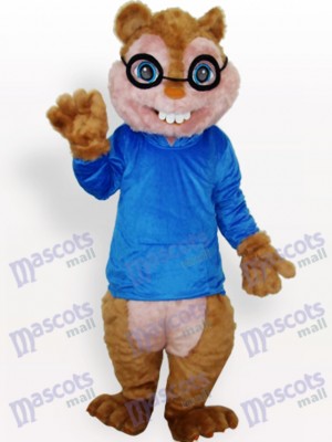 Costume de mascotte adulte animal bleu écureuil