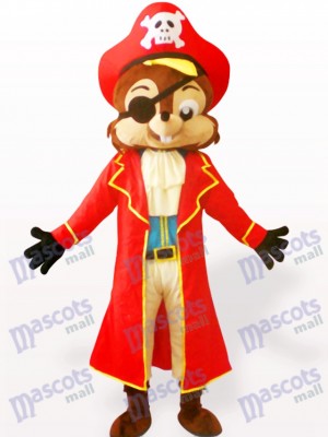 Costume de mascotte adulte animal écureuil pirate