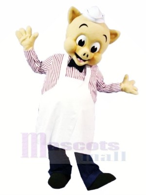 Haute Qualité Chef Porc Mascotte Les costumes Dessin animé