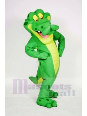 Souriant Alligator Mascotte Les costumes Adulte