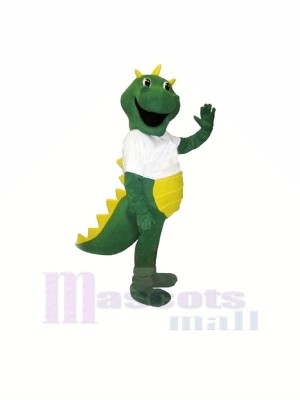 Heureux vert Dragon Mascotte Les costumes