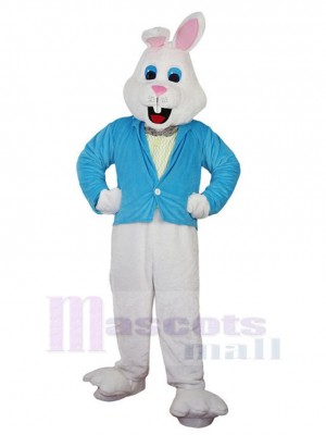 Gentil lapin de Pâques blanc Mascotte Costume Animal