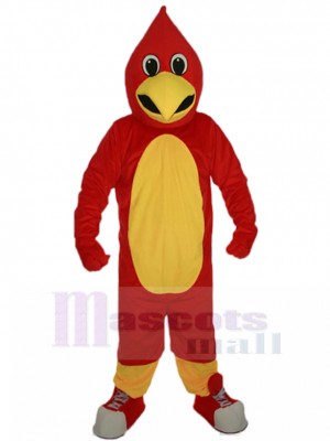 Roadrunner rouge Costume de mascotte avec ventre jaune Animal