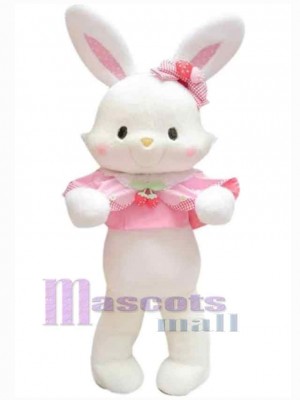 Dessin animé lapin blanc Mascotte Costume Animal
