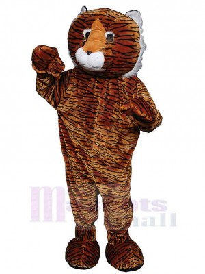Beau tigre brun Mascotte Costume Pour adultes Têtes de mascotte