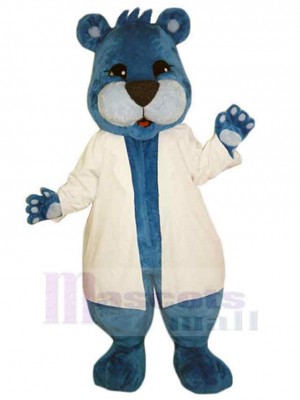 Docteur Ours Bleu Mascotte Costume Pour adultes Têtes de mascotte
