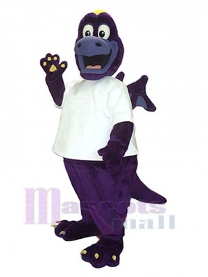 Violet Dragon Mascotte Costume Animal