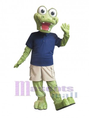 Beau Alligator Mascotte Costume Animal