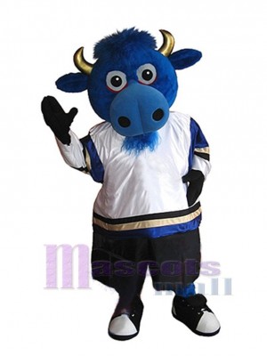 Beau bleu Taureau Mascotte Costume Animal